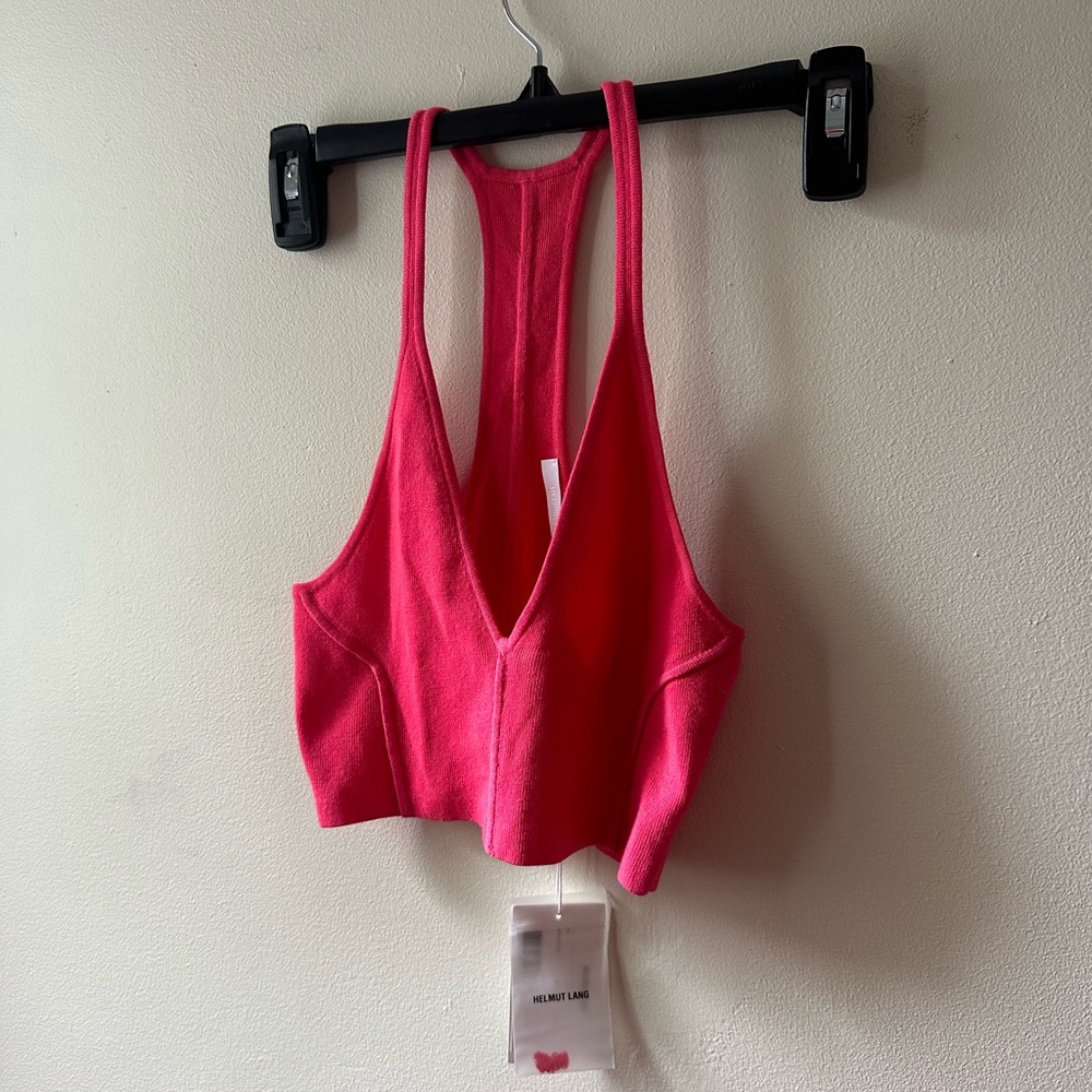 Helmut Lang Rose Micro Bond Crop Top